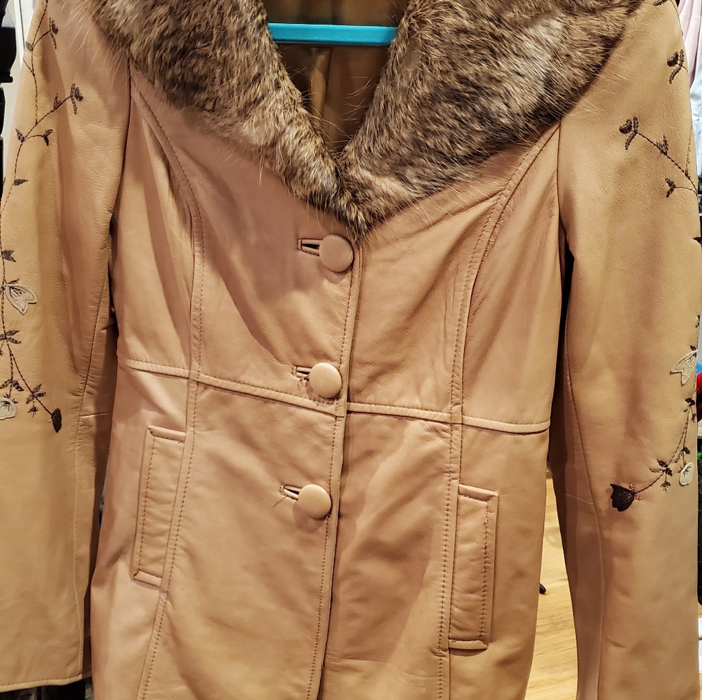Arden B Leather fashion coat